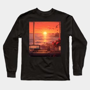 Lofi Girl DJ Sunset Long Sleeve T-Shirt